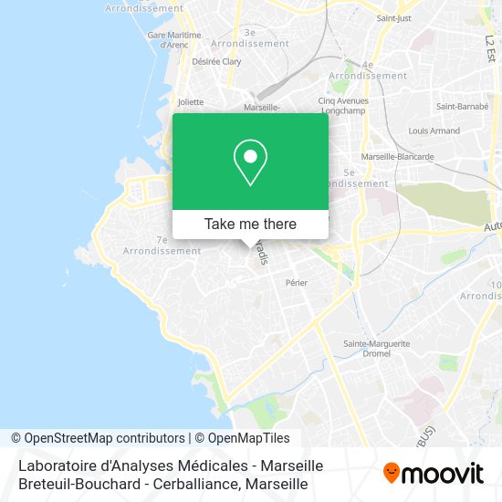 Laboratoire d'Analyses Médicales - Marseille Breteuil-Bouchard - Cerballiance map