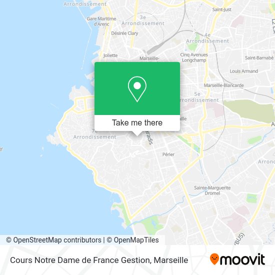 Cours Notre Dame de France Gestion map