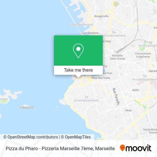Pizza du Pharo - Pizzeria Marseille 7ème map