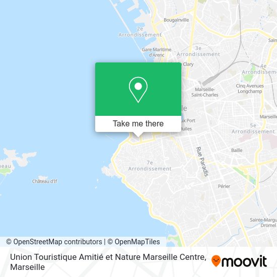 Union Touristique Amitié et Nature Marseille Centre map