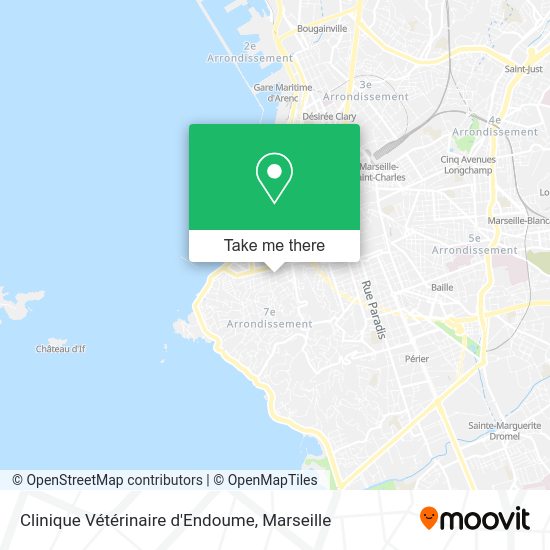 Clinique Vétérinaire d'Endoume map