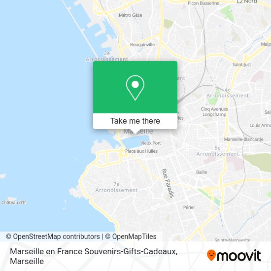 Marseille en France Souvenirs-Gifts-Cadeaux map