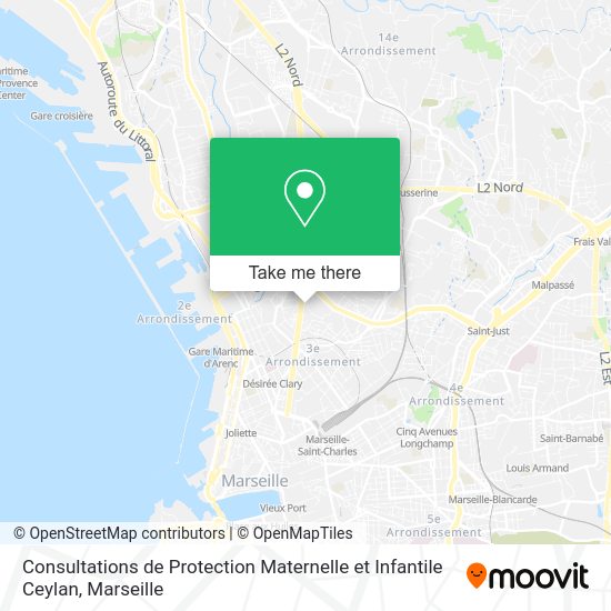 Consultations de Protection Maternelle et Infantile Ceylan map