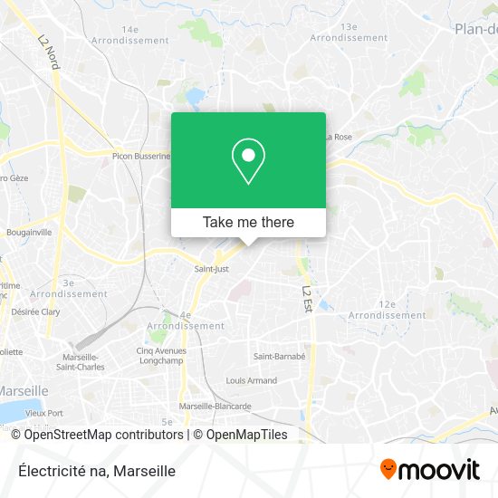Électricité na map