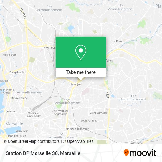 Station BP Marseille S8 map
