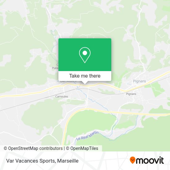 Var Vacances Sports map