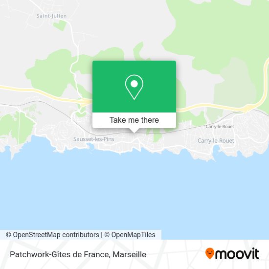 Patchwork-Gîtes de France map