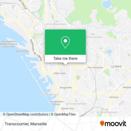 Transcourrier map
