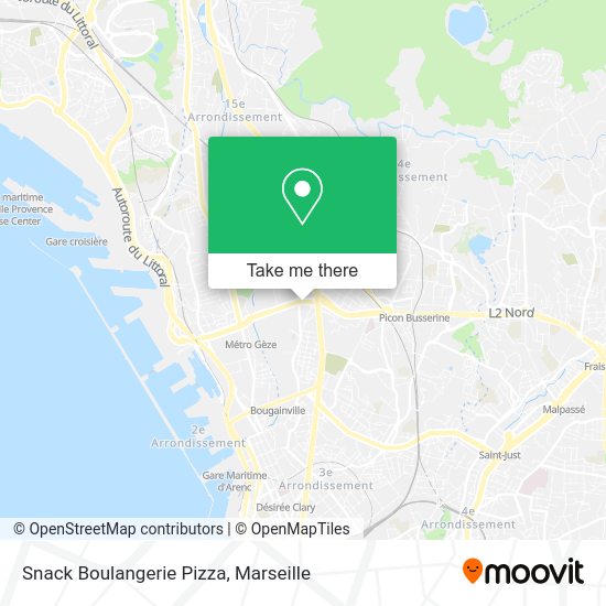 Snack Boulangerie Pizza map