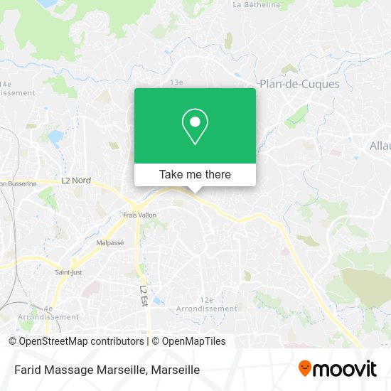 Farid Massage Marseille map