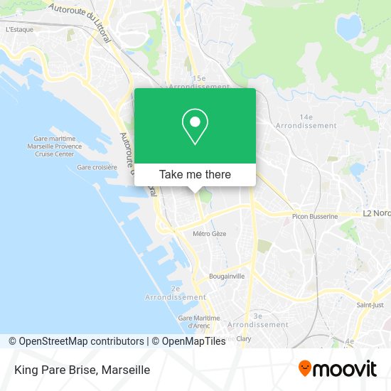 King Pare Brise map