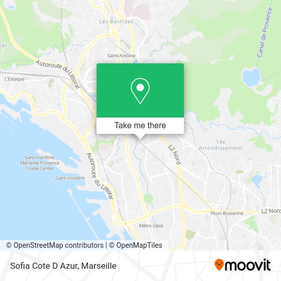 Sofia Cote D Azur map