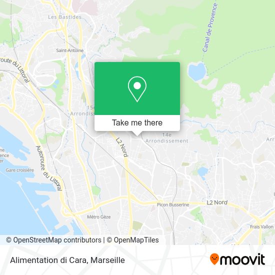 Alimentation di Cara map