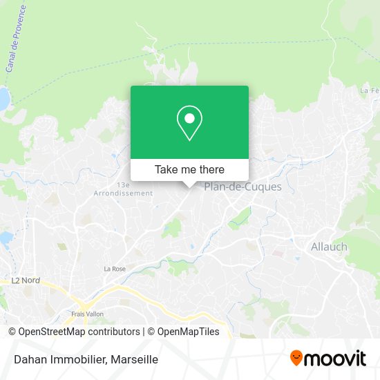 Dahan Immobilier map