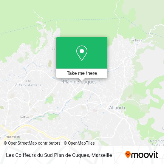 Les Coiffeurs du Sud Plan de Cuques map