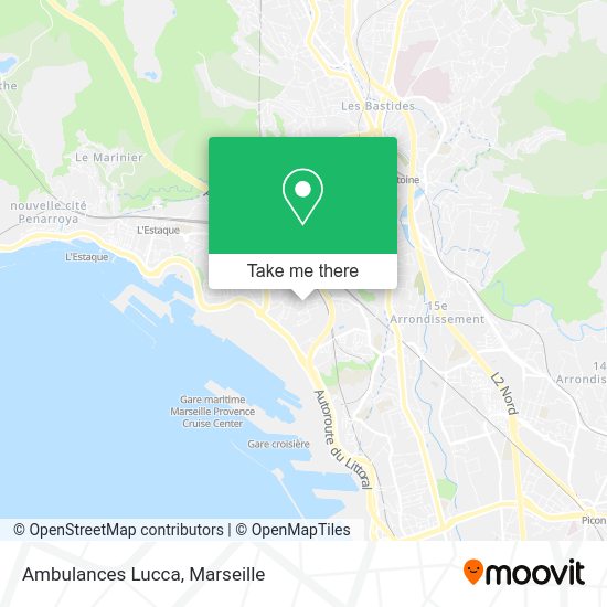 Ambulances Lucca map