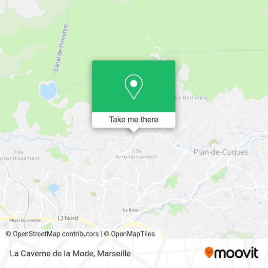 La Caverne de la Mode map