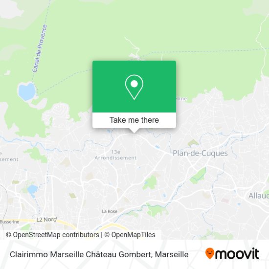 Clairimmo Marseille Château Gombert map