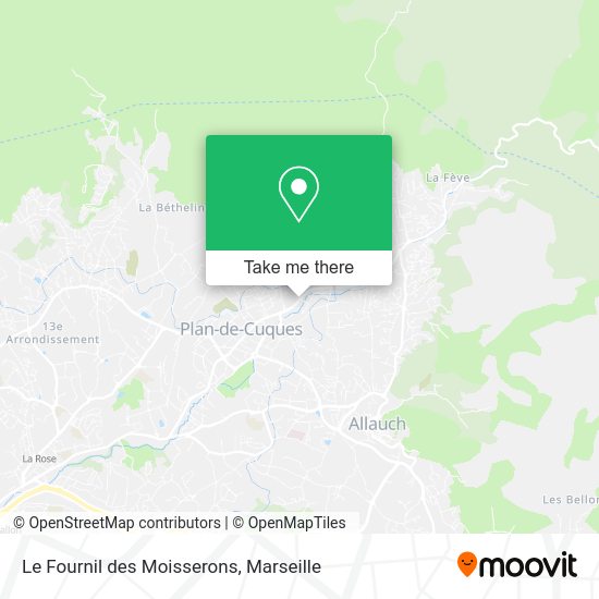 Le Fournil des Moisserons map