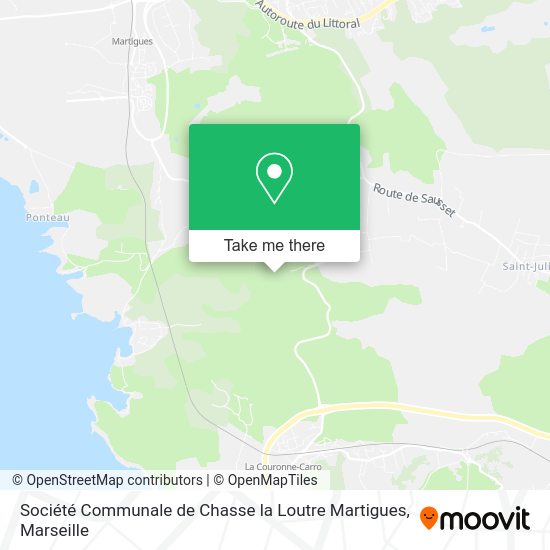 Société Communale de Chasse la Loutre Martigues map