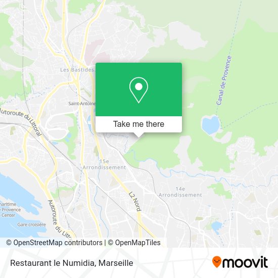 Restaurant le Numidia map