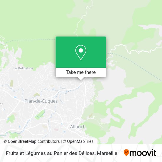 Fruits et Légumes au Panier des Délices map