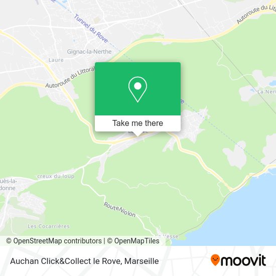 Auchan Click&Collect le Rove map