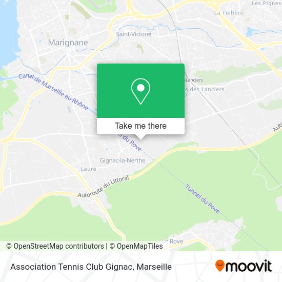Association Tennis Club Gignac map