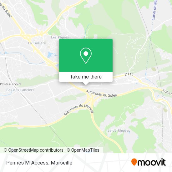 Pennes M Access map