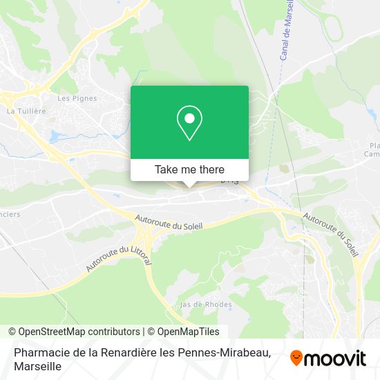 Pharmacie de la Renardière les Pennes-Mirabeau map