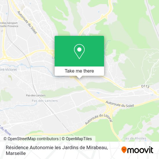 Résidence Autonomie les Jardins de Mirabeau map