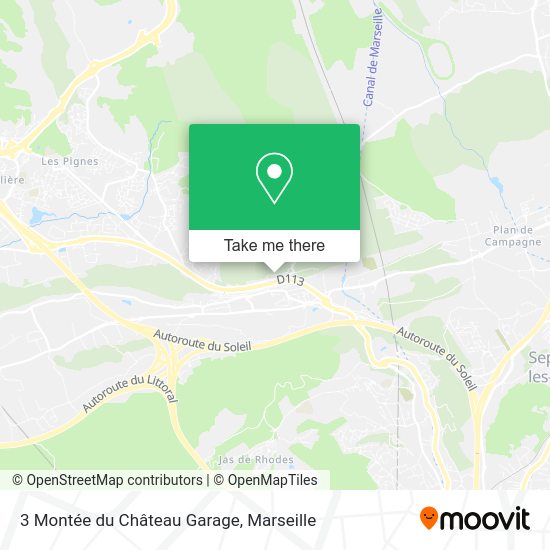 3 Montée du Château Garage map