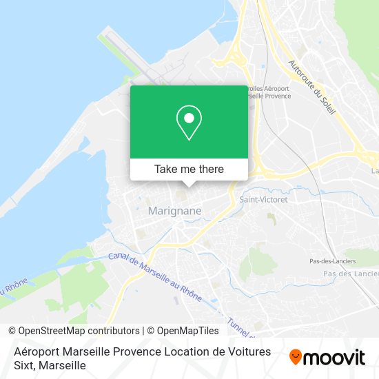 Aéroport Marseille Provence Location de Voitures Sixt map