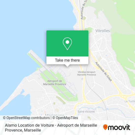 Alamo Location de Voiture - Aéroport de Marseille Provence map