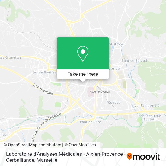 Laboratoire d'Analyses Médicales - Aix-en-Provence - Cerballiance map