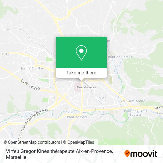 Virfeu Gregor Kinésithérapeute Aix-en-Provence map