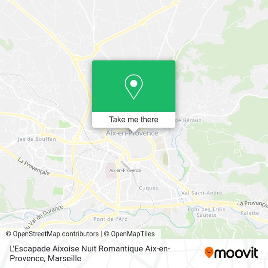 L'Escapade Aixoise Nuit Romantique Aix-en-Provence map