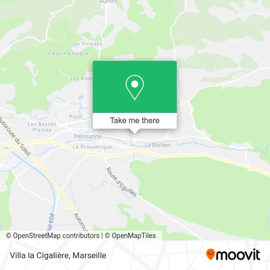 Villa la Cigalière map
