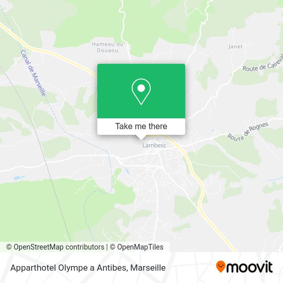 Apparthotel Olympe a Antibes map