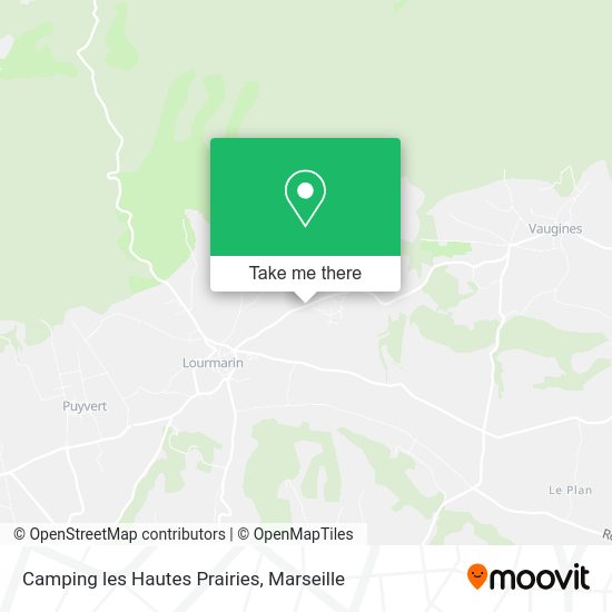 Camping les Hautes Prairies map