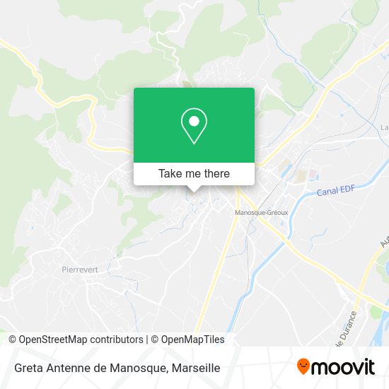 Greta Antenne de Manosque map