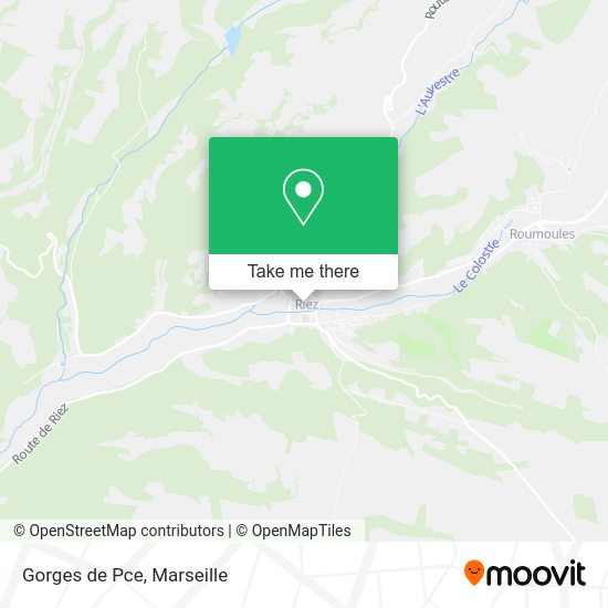 Gorges de Pce map