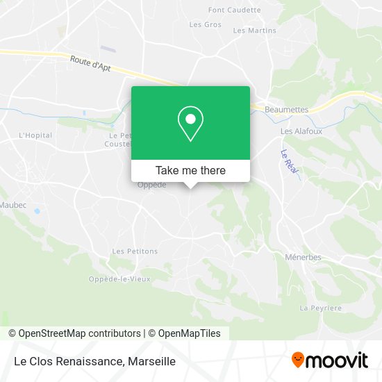 Le Clos Renaissance map