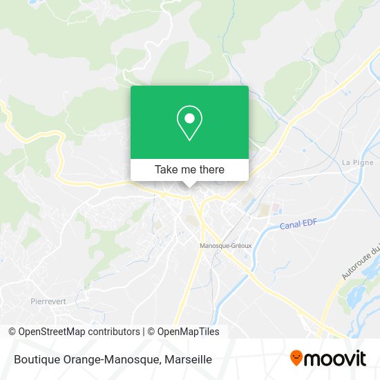 Boutique Orange-Manosque map