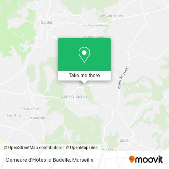 Demeure d'Hôtes la Badelle map