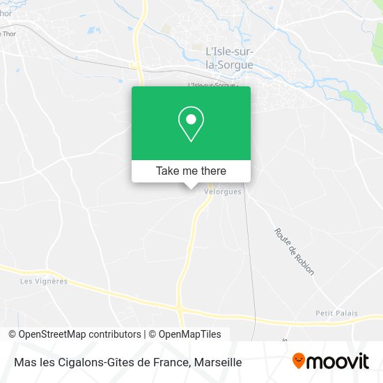 Mas les Cigalons-Gîtes de France map