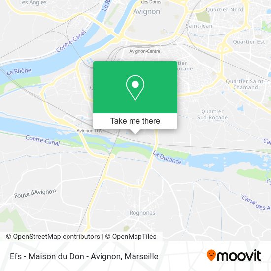 Efs - Maison du Don - Avignon map