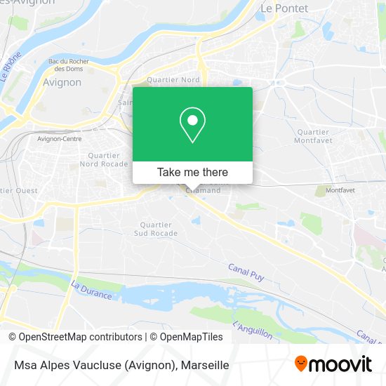Msa Alpes Vaucluse (Avignon) map