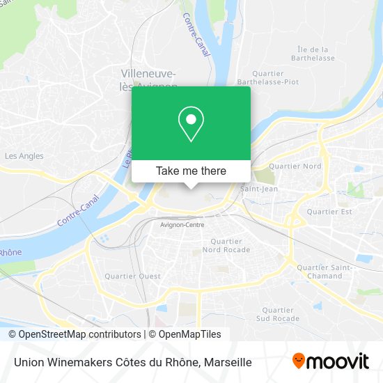 Union Winemakers Côtes du Rhône map
