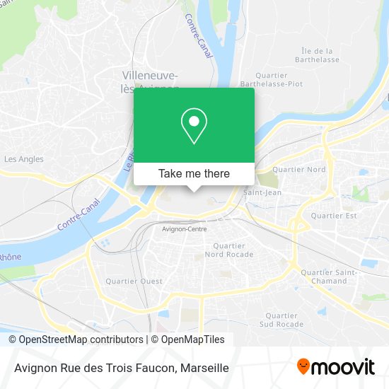 Avignon Rue des Trois Faucon map